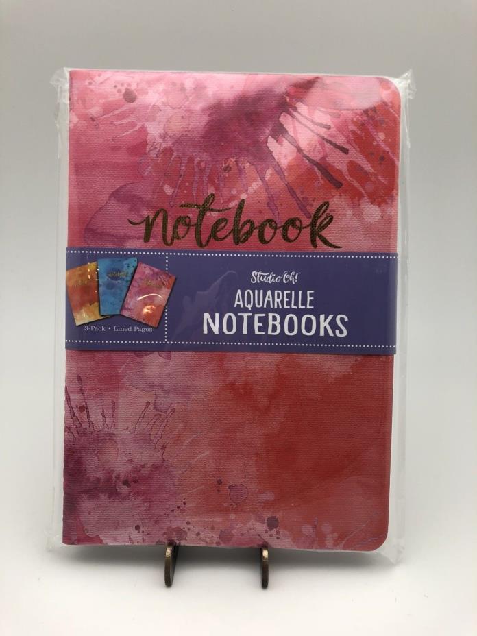 Studio Oh! Set/3 Journals in Aquarelle, (watercolors) New, Bullet