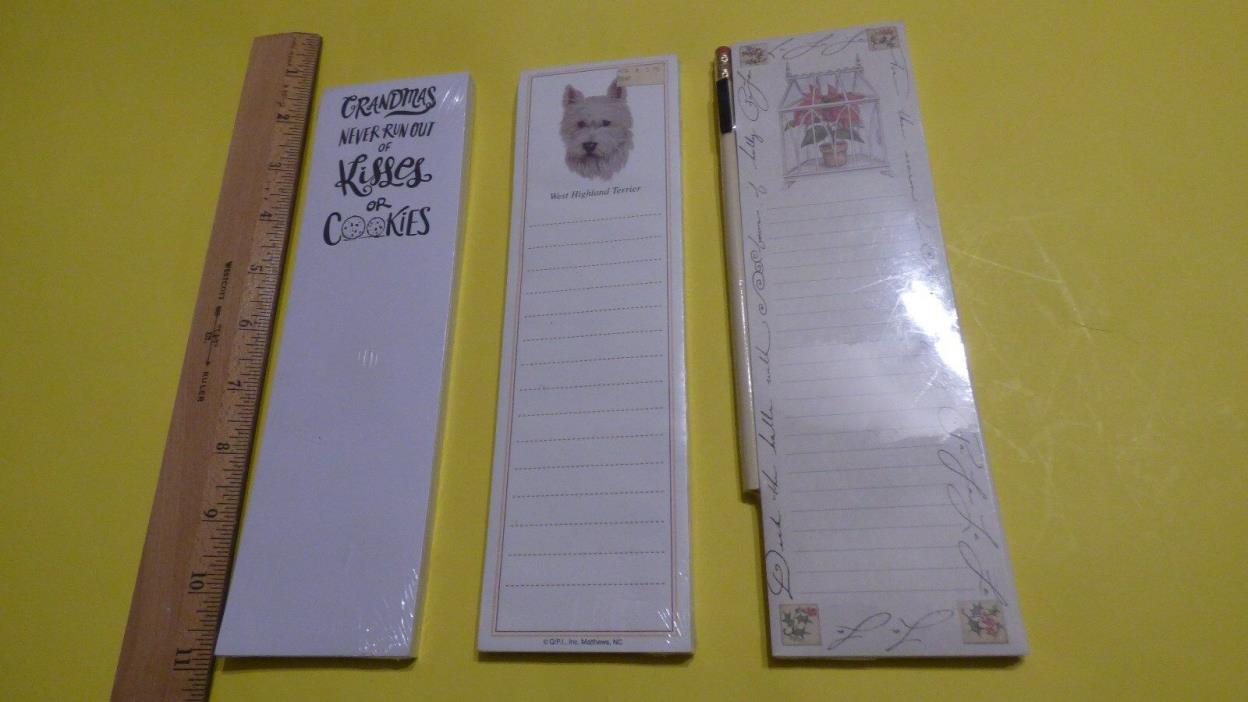 3 thin List Pad Grocery Memo Notepad 50 Sheets Lined Stationery Paper