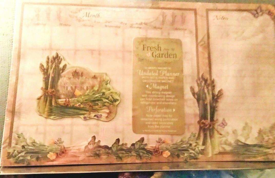 New Fresh From The Garden Undated Planner 24 Sheets Note Paper Decorative Magnet