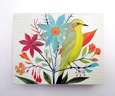 AVIAN FRIENDS Desk Set ~ Petite Journal - Notepad - Pen ~ Hinged Box ~ New