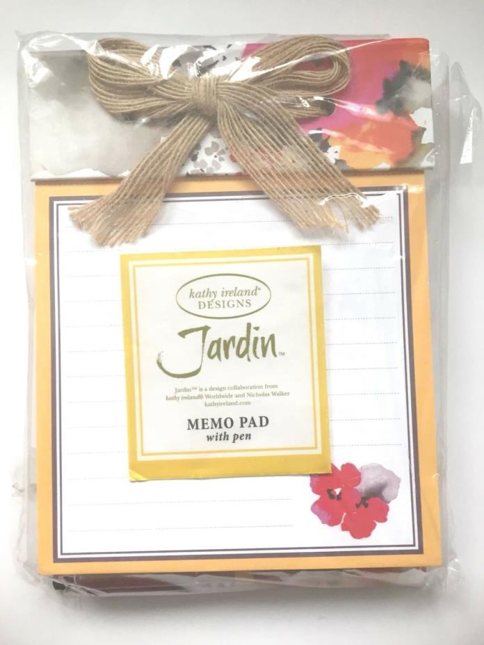 KATHY IRELAND DESIGNS MEMO PAD w/Pen. 8X6