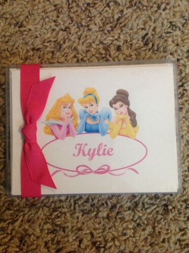 NIB Girls Disney Princess Personalized KYLIE Stationery Set 10 Note Cards New