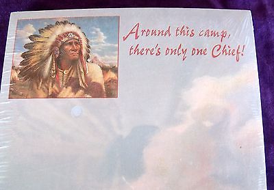 New LEANIN TREE Large Note Pad Native American Chief #LNP64032 1 Chief in Camp!