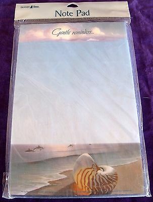 NEW LEANIN' TREE Large 5”x8” Note Pad Gentle Reminders Sea Shell Beach #LNP64039