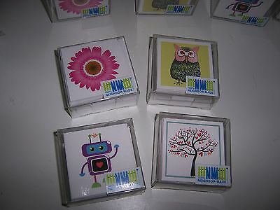 Littleput Land 15 Mini Notes & Envelopes 5 designs/box Owl Robot Daisy Lovebirds