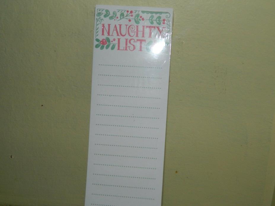 Primitives by Kathy Magnetic Naughty List note pad