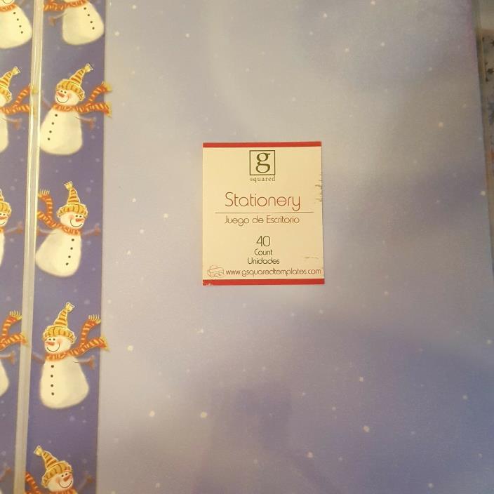 G Squared Snowman Stationary 120 Ct. #74789 Christmas Newsletters!!!!