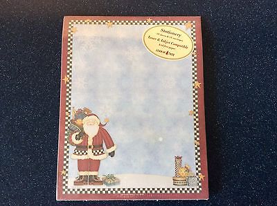 Christmas Stationery Debbie Mumm Design by Leanin Tree  18 sheets and envelopes