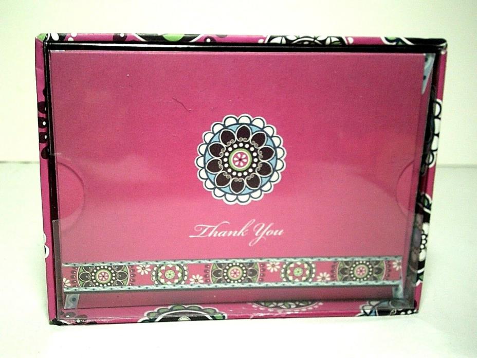 Vera Bradley Thank You Notes Cupcake Pink ~ NEW ~ 10 Notes & Envelopes