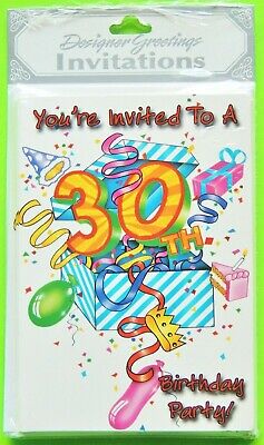 8pk You're Invited to a 30th Birthday Party Invitation Cards Designer Greetings