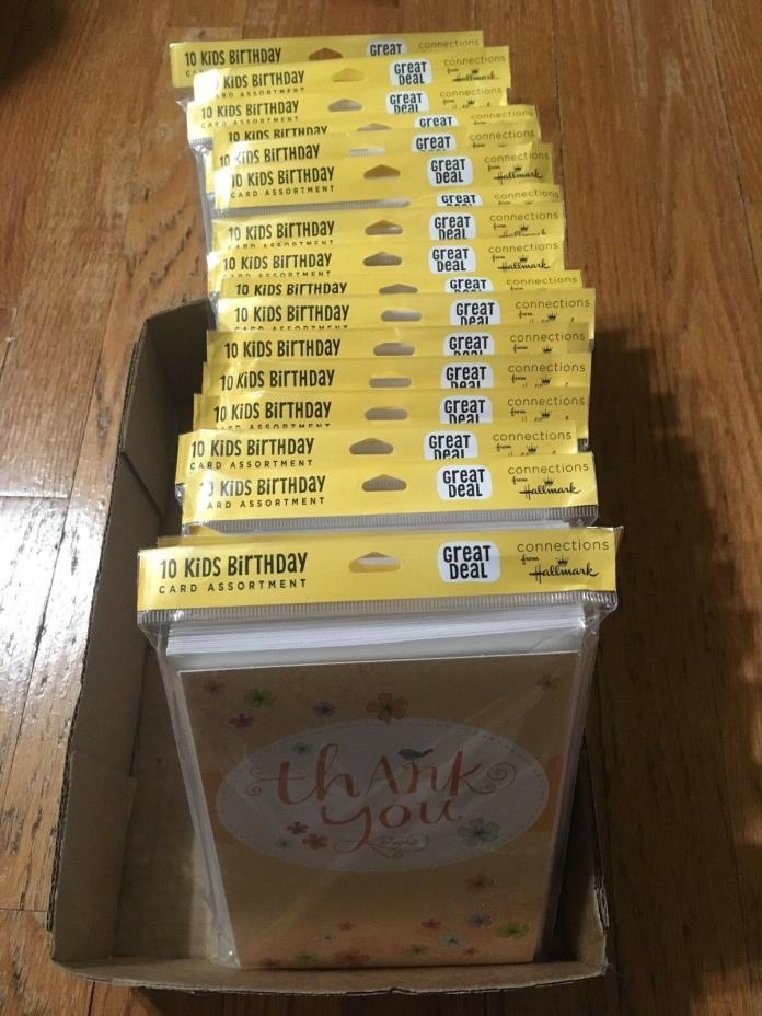 Lot of 190 Hallmark Connections NEW Kids Birthday Cards w/ Envelopes!