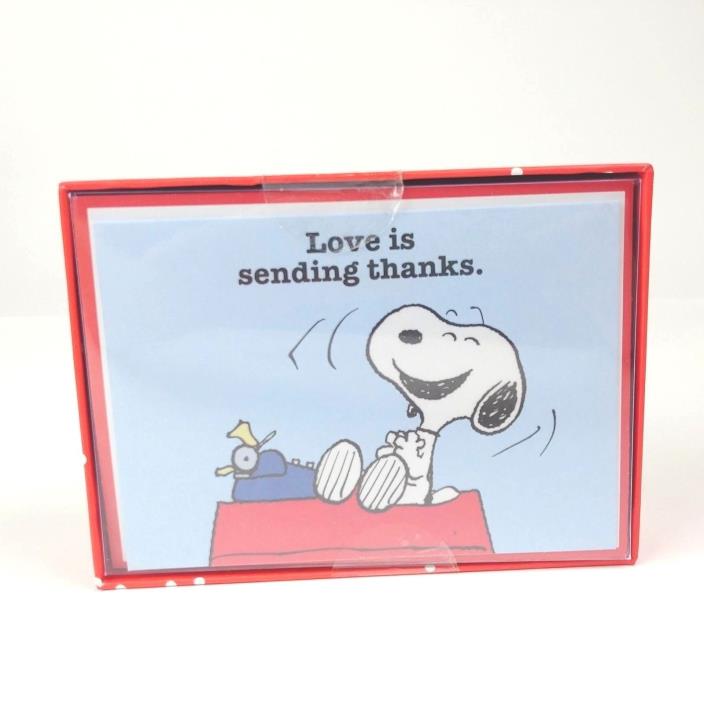 NEW GRAPHIQUE Peanuts Snoopy Thank You Notecards 16 Blank Cards & Envelopes