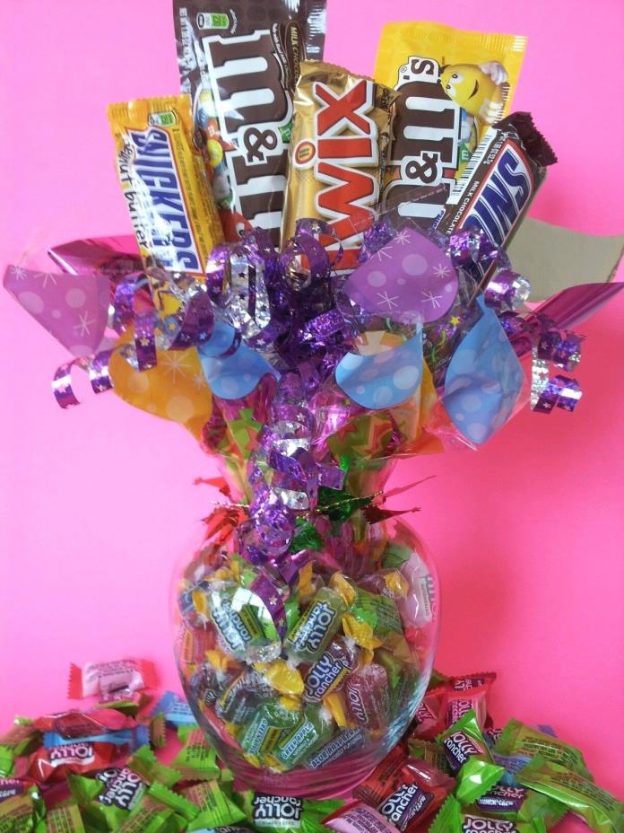 MOTHERS DAY ANNIVERSARY BIRTHDAY CHOCOLATE JOLLY RANCHER CANDY BOUQUET