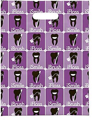Practicon 1109698 iBrush iFloss iSmile Scatter Print Bags, 8