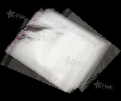 100 PCS Cellophane Clear Resealable Plastic Self Seal Adhesive Strip Bags