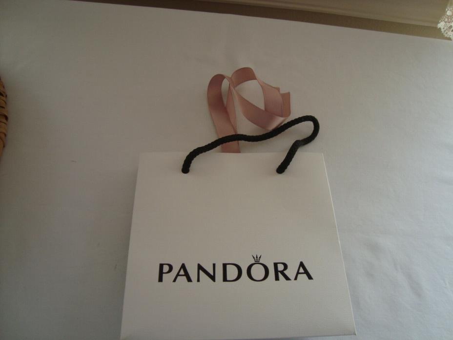 Pandora Paper Shopping Gift Bag & Ribbon ~6.5 x 6.5