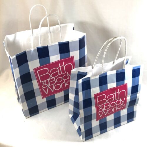 2 Bath & Body Works Signature Paper Shopping Gift Bags