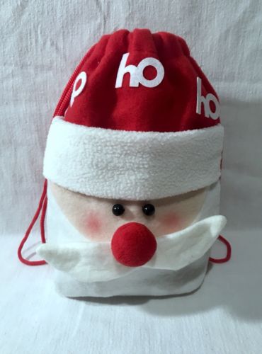 Christmas Themed Santa Claus Cloth Gift Bag/Sack • NEW