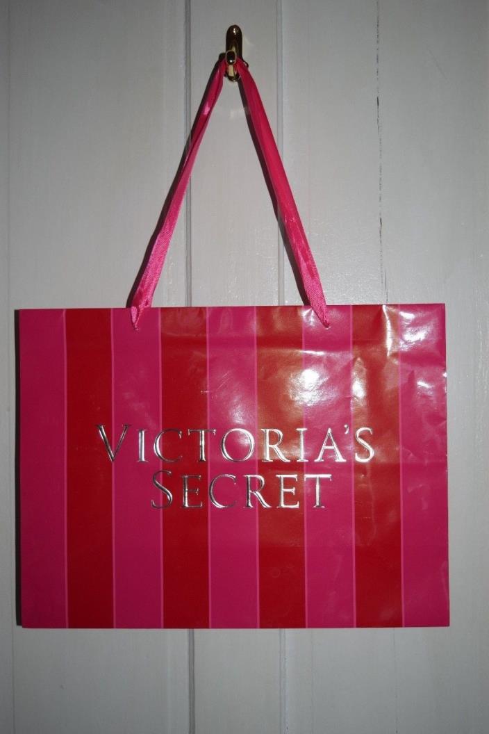 VICTORIA'S SECRET LARGE SHOPPING BAG WITH RIBBON HANDLES
