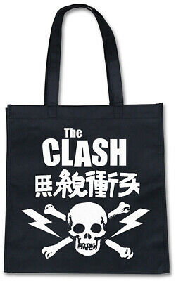 THE CLASH - SKULL LOGO - REUSABLE SHOPPING TOTE / GIFT BAG - MUSIC CLECOBAG01T