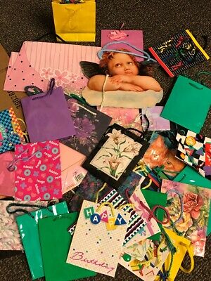 HUGE LOT MINI GIFT BAGS TISSUE PAPER BOXES All Occasions Gift Giving Supply