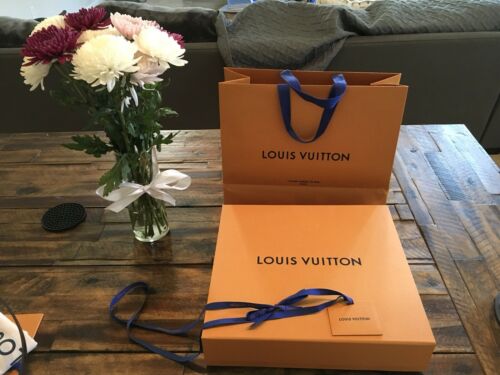 Authentic Louis Vuitton Box, Bag, Ribbon, Gift Tag New