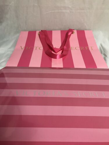 New Victoria's Secret Gift Box In Factory Plastic & Gift Bag Empty *Package Only