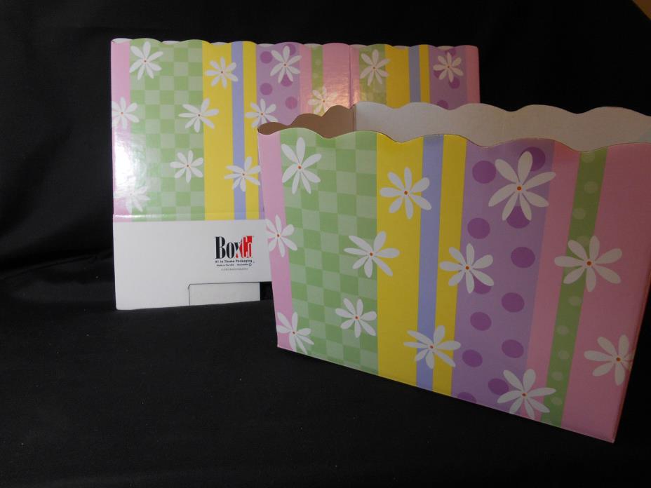 Box Co Spring Flowers Large Heavy Made Gift Boxes Set of 2