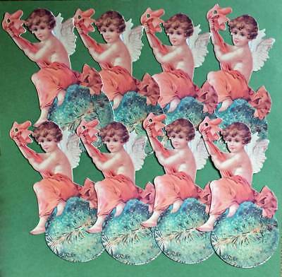Cherub on Ornament Gift Tags Old Print Factory