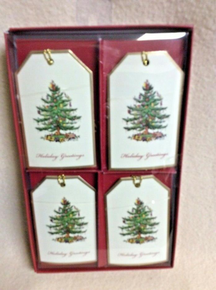NIB Spode Gibson 12 Holiday Tags~CHRISTMAS TREE~3 1/2