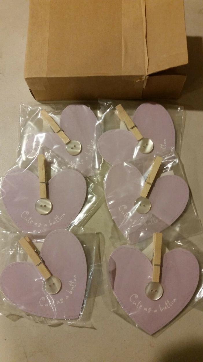 Lot of 50 Hallmark Cute As A Button Tag/Party Favor (6 pack boxes) - BRAND NEW!