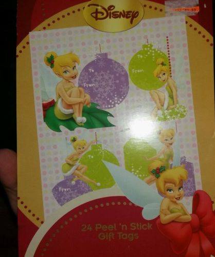Disney tinker bell peel 'n stick Christmas gift tags