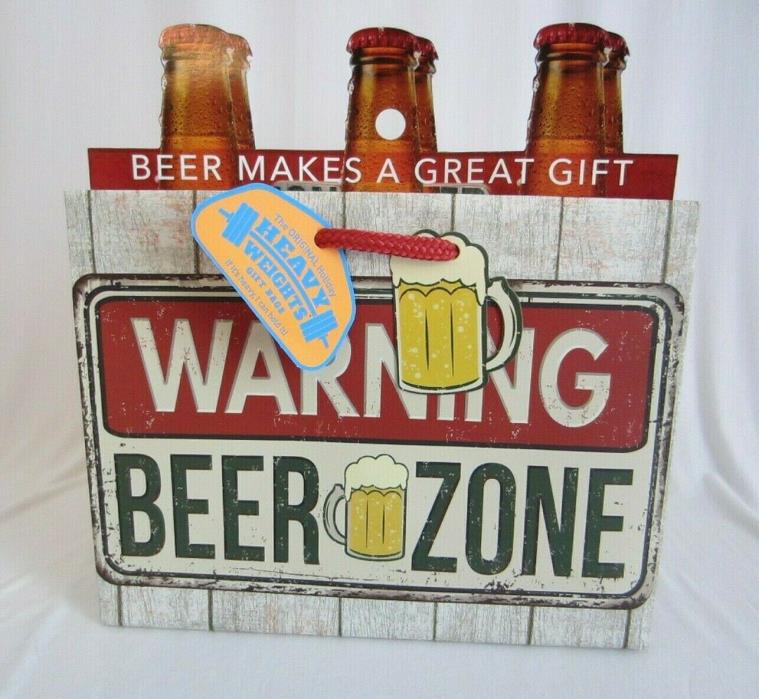 Beer Gift Bag Heavy Weights 6-Pack Wrap Beer 9x7x5.5 ~Great for any occasion~