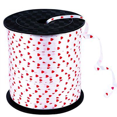 Coobey 300 Yards Curling Ribbon Heart Balloon Ribbons Roll Crimps Ribbon for ...