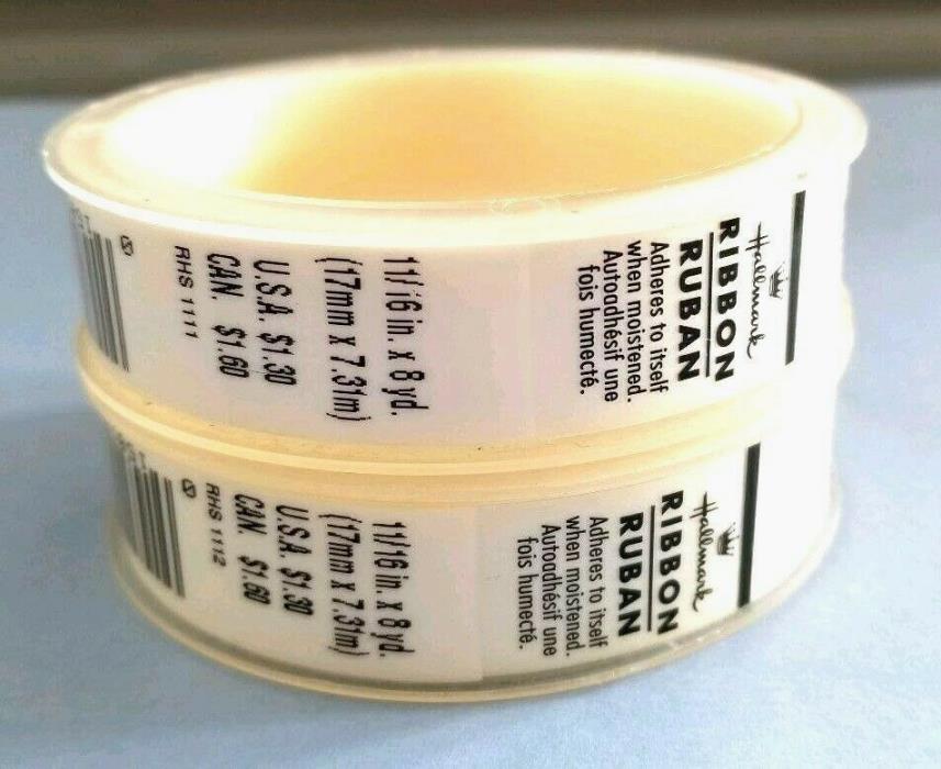 Hallmark Ribbon - 2 Rolls of 8 Yards Each - Off White Color - NEW - Sealed