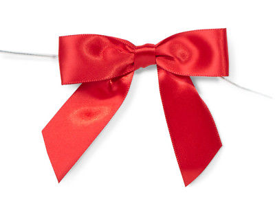 12 Red Pretied Satin Ribbon 3