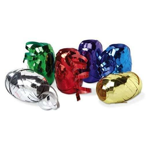Metallic Curling Ribbon Rolls 3/16 inches wide x 75 feet long 6 Assorted Colors