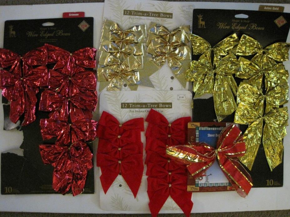 Lot of Christmas Holiday Assorted Bows