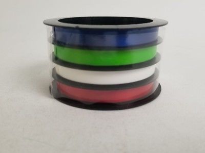 CVS Merry Brite (4-3/8”x18’) 72’ Ribbon 4-Pack White/Blue/Green/Red