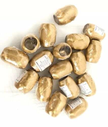 Gold Curling Ribbon Keg Of Gift Ribbon 3/16” X 50’ Holiday Gold NEW Lot Of 17