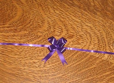 RIBBONS AND BOWS-PULL APART PURPLE/FUSCIA SATEEN BOWS! PICK ONE COLOR!