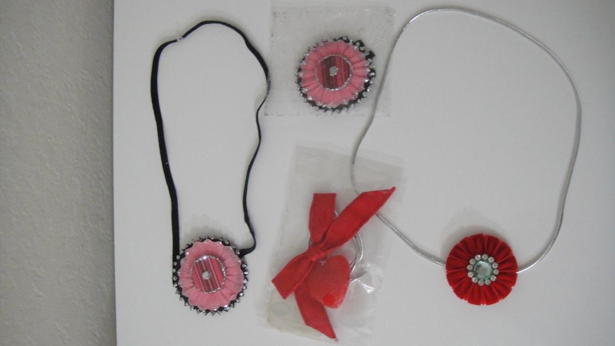 rubber band decoration lots for gift, boxes, bow, pink, red.