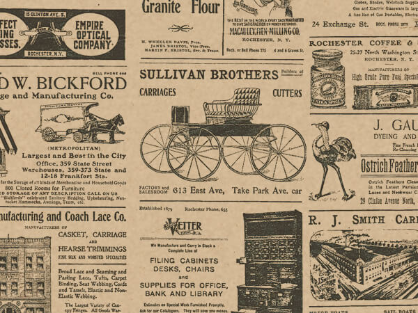 Antique Newspaper Ads Kraft Tissue Paper 20x30