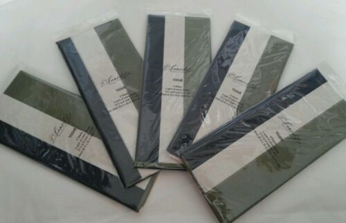 5 Packages Lot Sunrise Gift Wrap Tissue Paper Crafts 45 Sheets Green Navy Blue