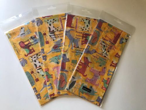 Design Dog Printed Tissue Paper Lot of 4