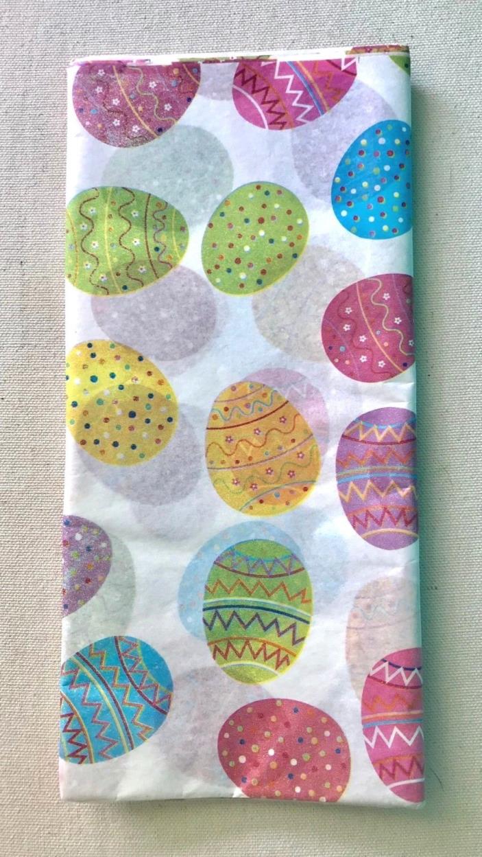 EASTER EGGS Tissue Sheet for Decoupage Paper Crafts Multicolored Colorful Spring
