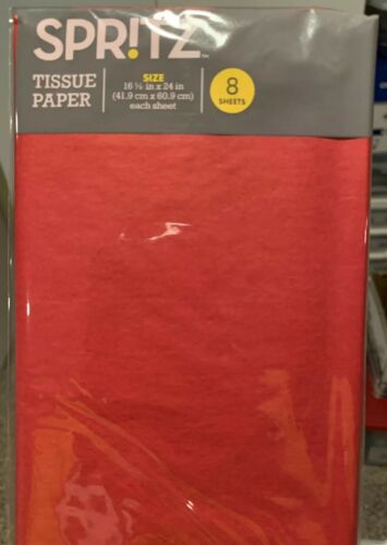 *LOT OF 111 Packs!* SPR!TZ Spritz RED TISSUE PAPER 8 SHEETS  16 1/2 in. X 24 in.