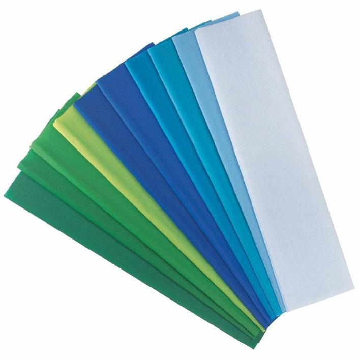 Spectra Deluxe Bleeding Tissue Paper, 20 x 30 Inches, Cool Colors, Pack of 20