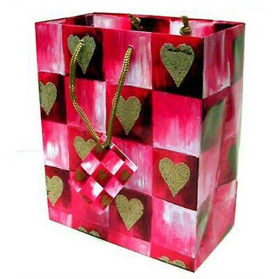 EXCELCO - Gift Bag Glitter Hearts Medium - 1 Bag