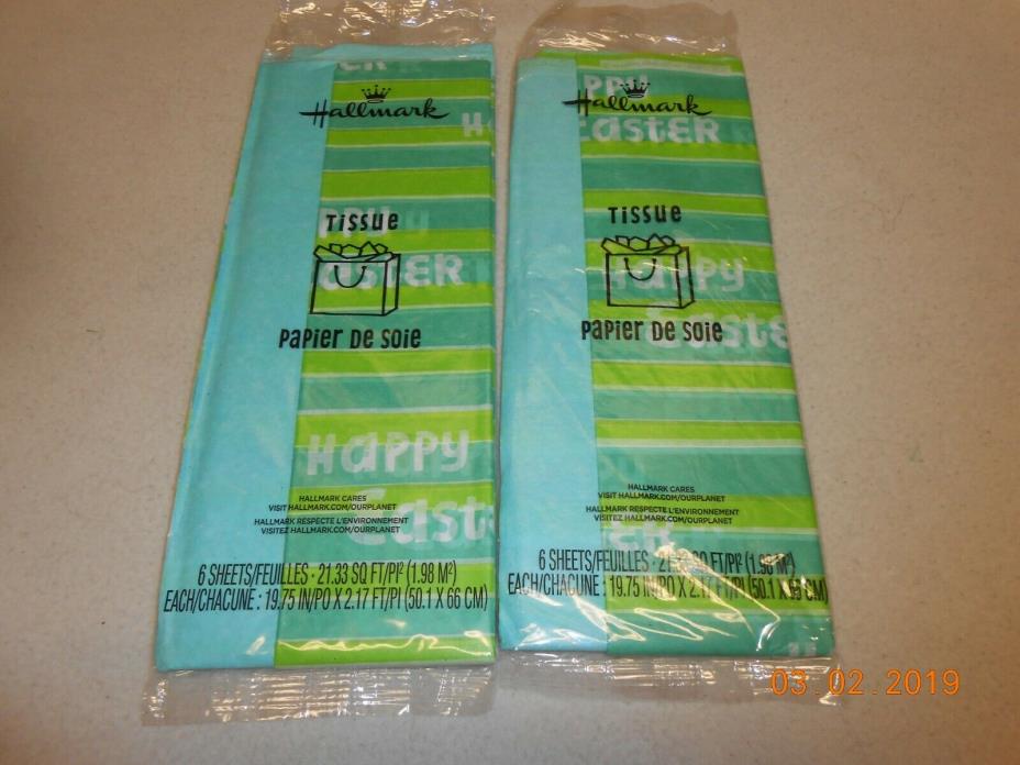 New lot 2 packs Hallmark Happy Easter wrap it tissue paper for gift bags